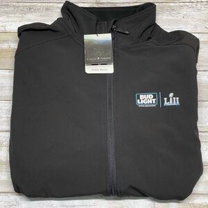 Fossa Apparel Men's XL Nexus Soft Shell Bud Light Black Super Bowl 53 Jacket